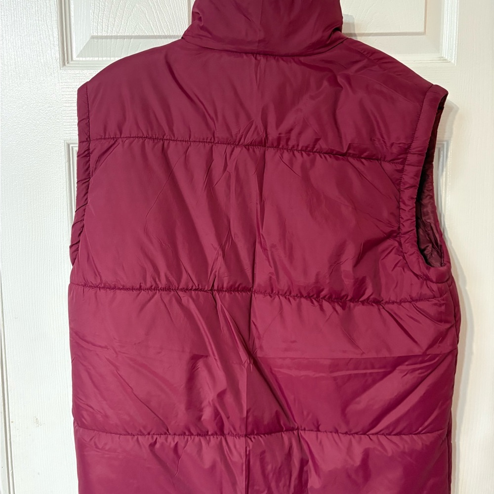 Amazon Women's Burgundy Puffer Vest
